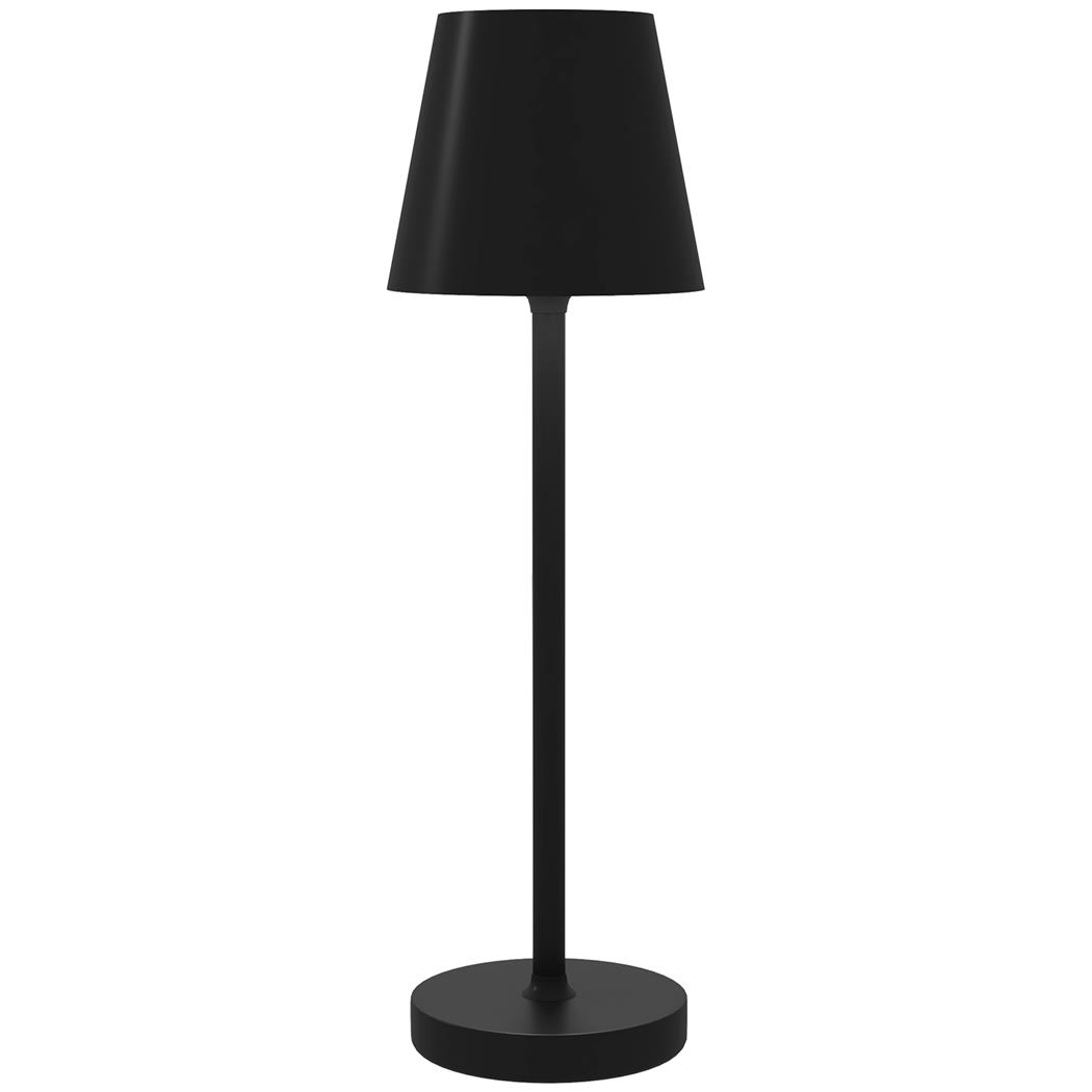 Candeeiro de Escritório ALVA, Portátil com Bateria Recarregável, em Acrílico e Metal, Cor Preto