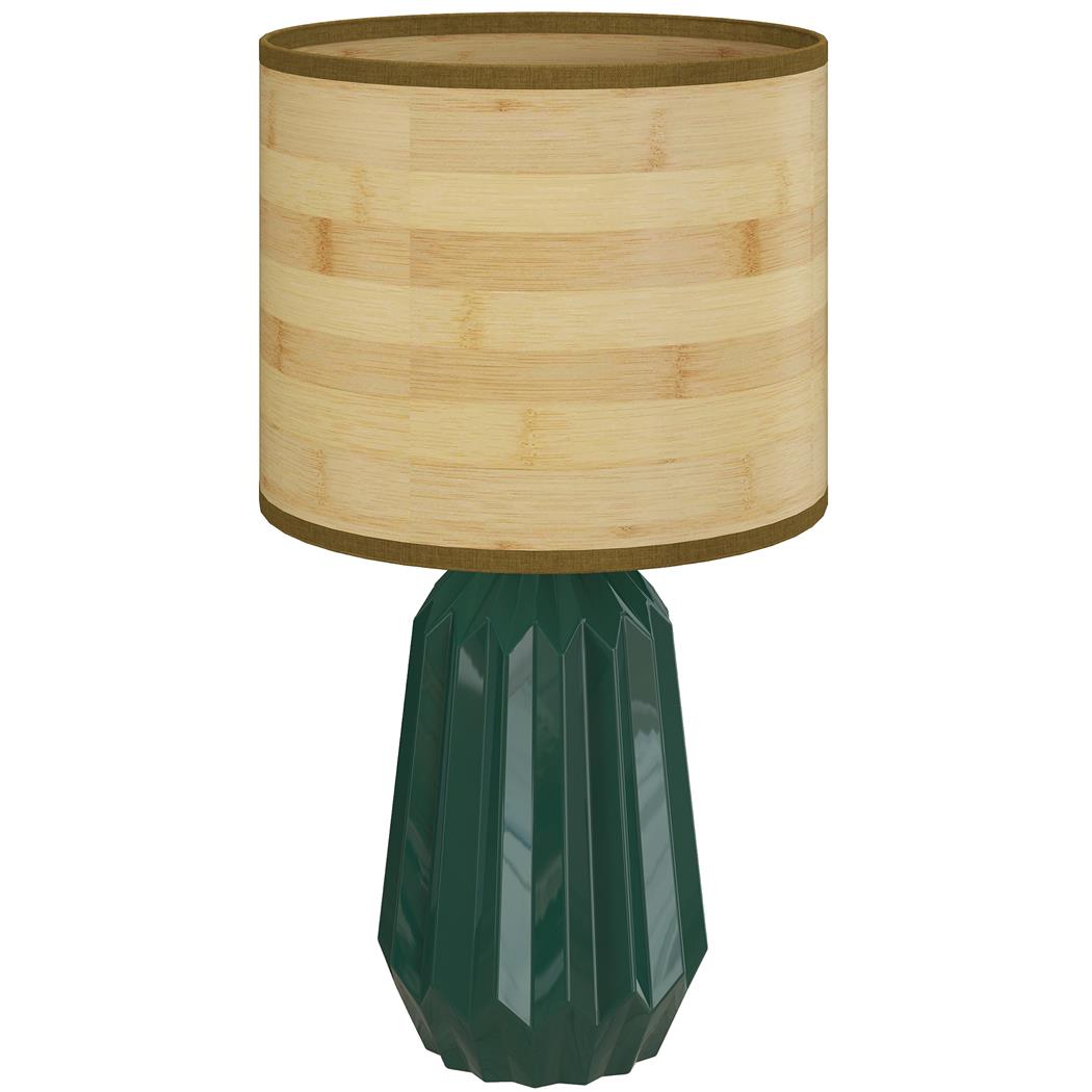 Candeeiro de Escritório ELION, Estilo Retro, Base em Cerâmica, Cor Verde