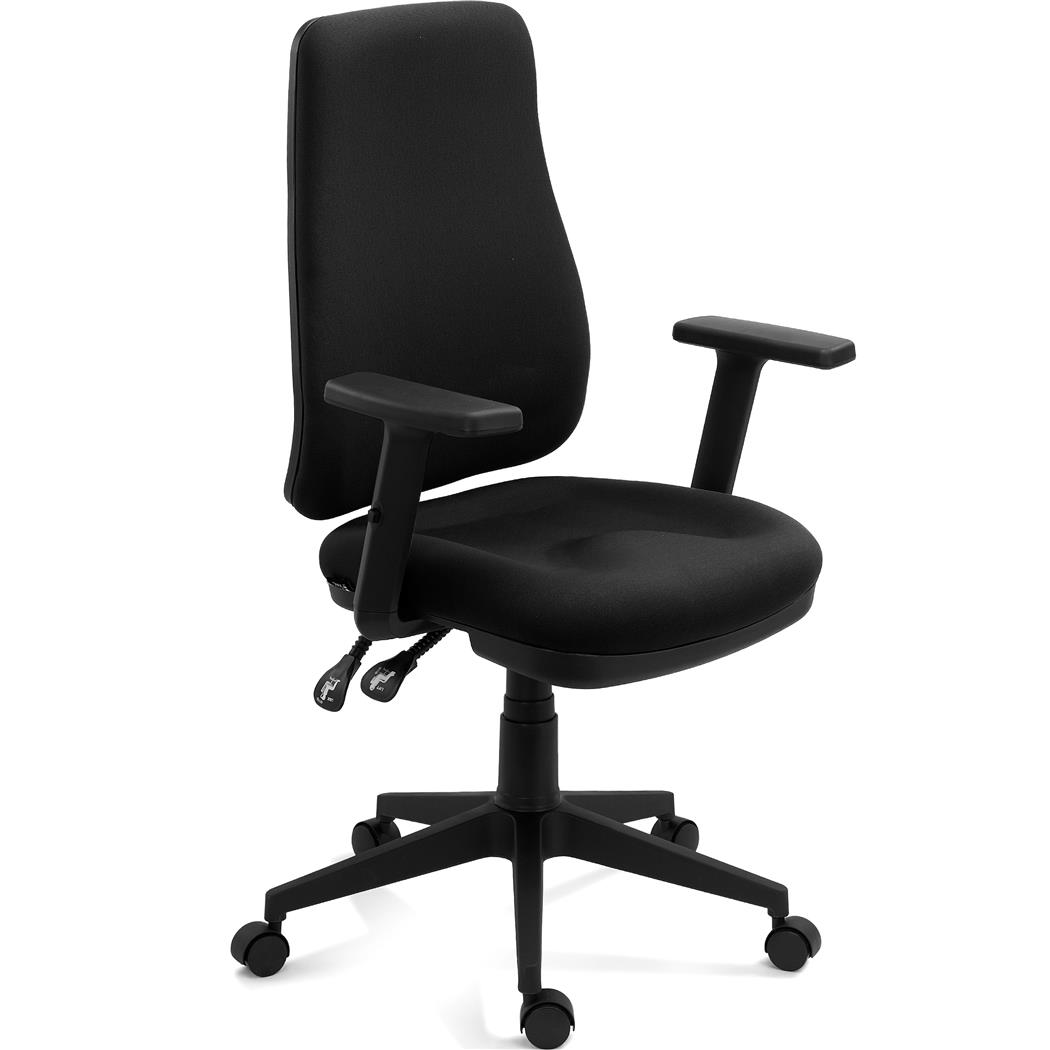 Cadeira de Escritório Ergonómica FOCUS, Máximo Conforto, em Tecido, Cor Preto