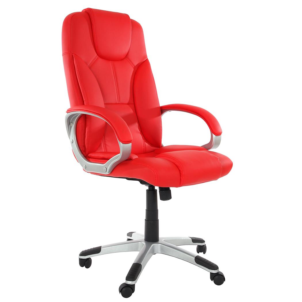 Poltrona de Escritório ARONA, Preço Imbatível, Máxima Comodidade, Acolchoado, Em Vermelho