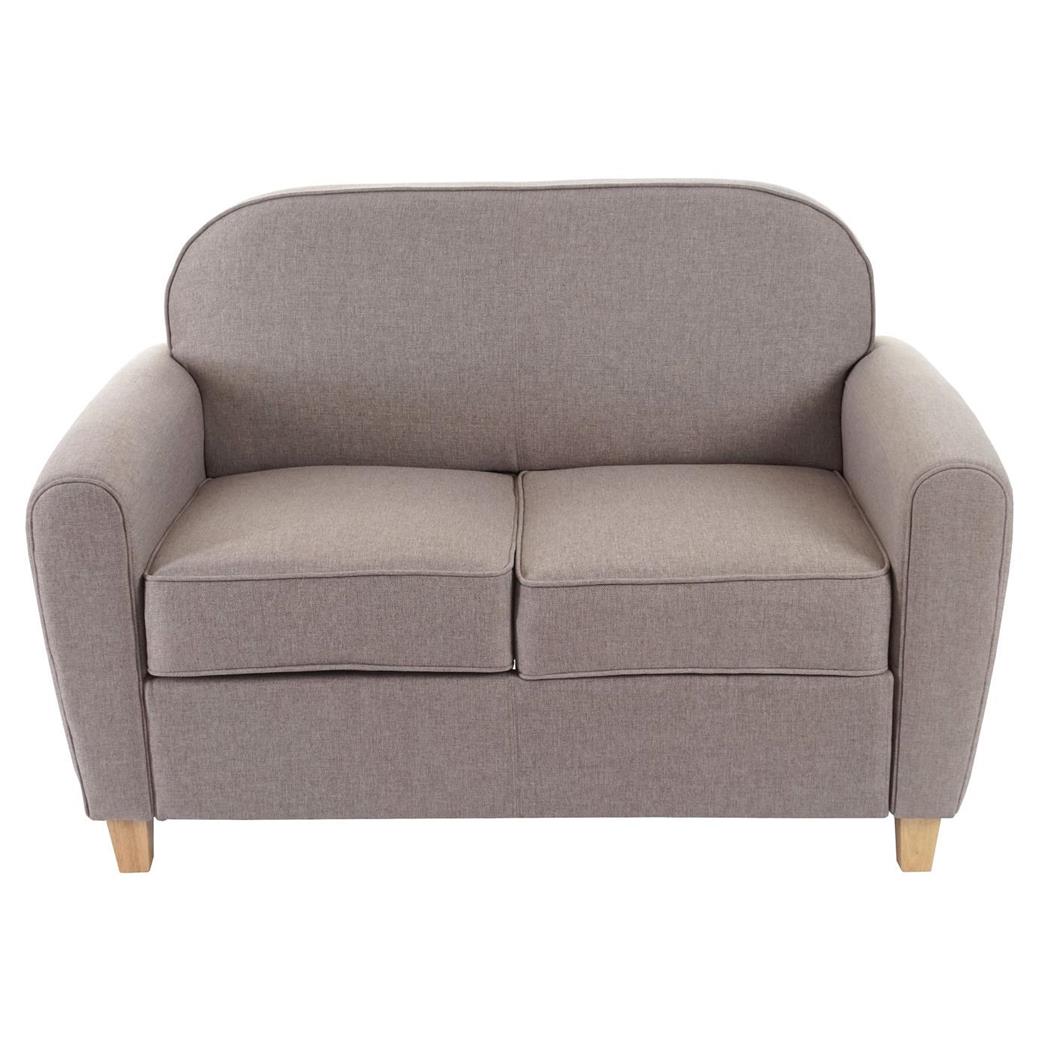 Sofá de 2 Lugares ARTIS, Bonito Design Elegante, Confortável, Em Pano, Cor Cinza