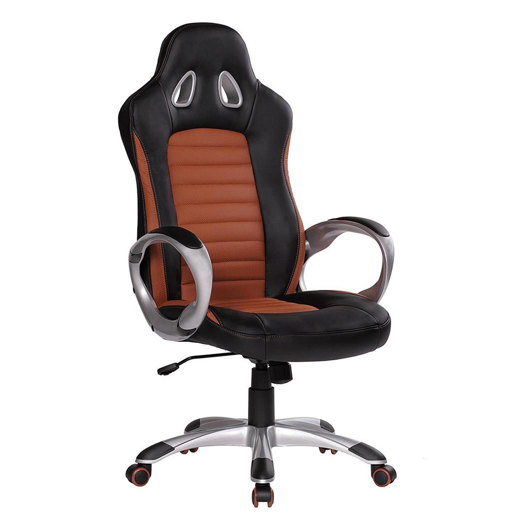 Cadeira gaming MUSAKU, design moderno e conforto cor castanho