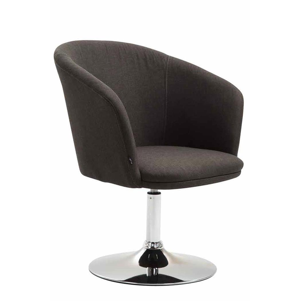 Poltrona de Visita BALI, Extra Comodidade, Base Fixa, em Pano, Cor Cinzento Escuro