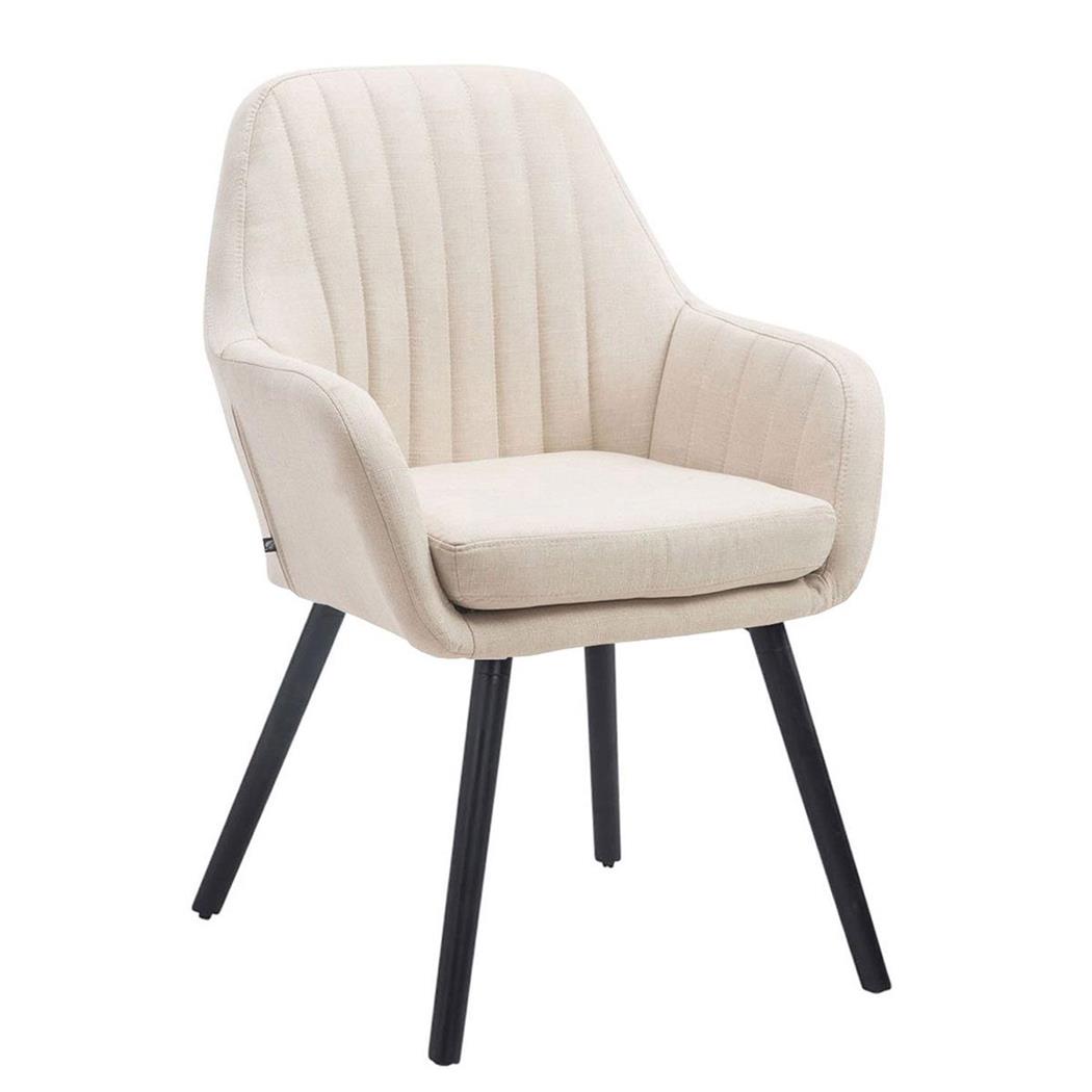 Cadeira de Visita, SERENA, Comodidade, Madeira de Carvalho Negra, Cor Creme