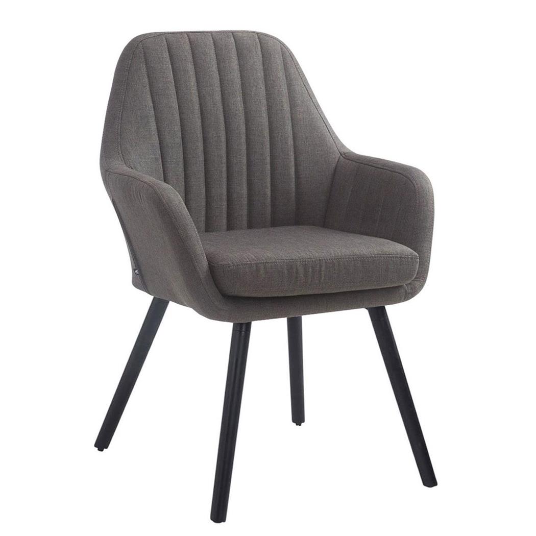 Cadeira de Visita, SERENA, Comodidade, Madeira de Carvalho Negra, Cor Cinzento Escuro