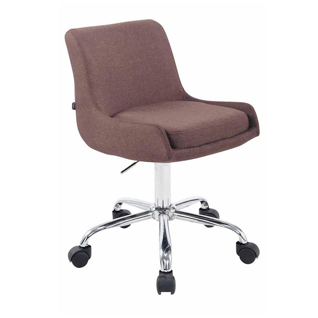 Cadeira de Escritório ASIA PANO, Base Metálica, Design Moderno, Cor Castanho