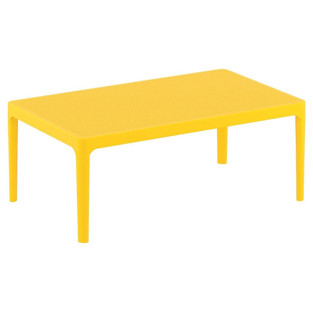 Mesa Lateral EOLO, 100x60x40 cm, Em Polipropileno, Cor Amarelo
