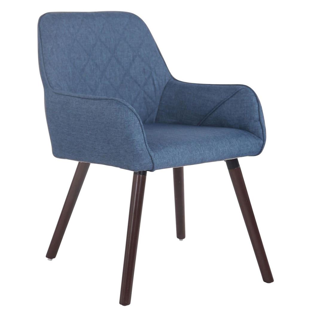 Cadeira de Visita DARY V PANO, Design Moderno, Pernas Escuras, Em Cor Azul