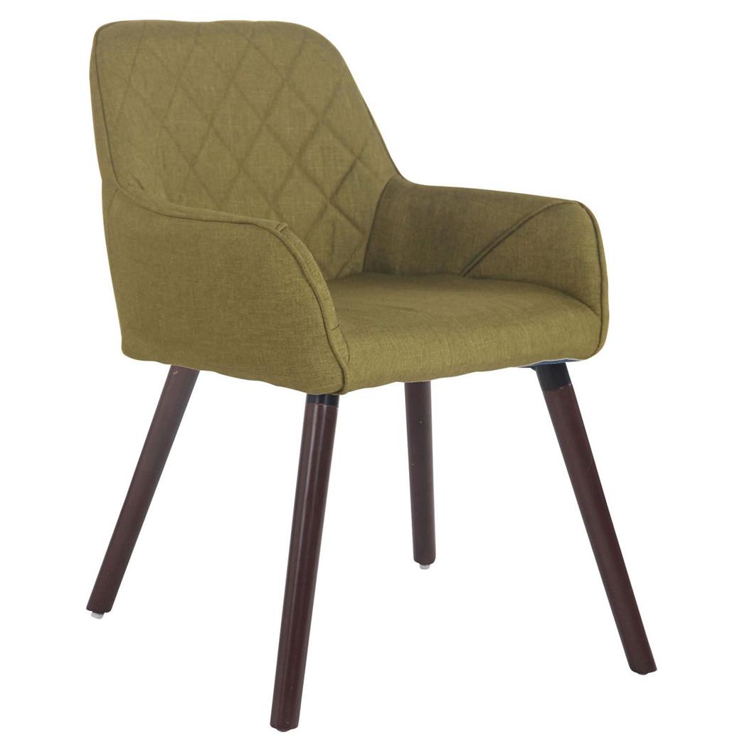 Cadeira de Visita DARY V PANO, Design Moderno, Pernas Escuras, Em Cor Verde