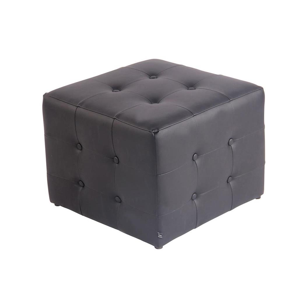 Puff Quadrado GALAK, Design Elegante, Estilo Moderno, Cor Preto
