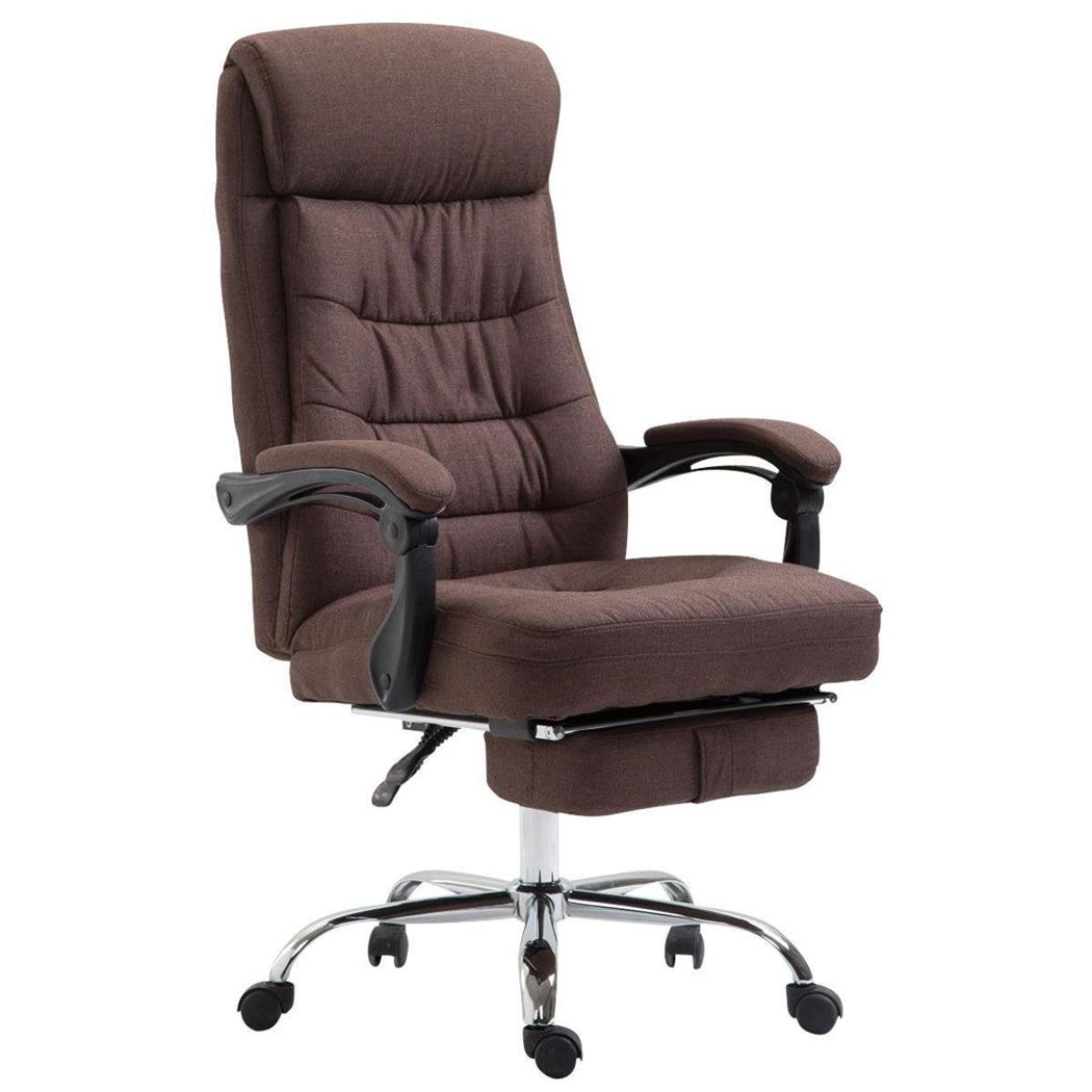 Cadeira de Escritório ARGO PANO, Com Apoio Para os Pés, Cor Castanho
