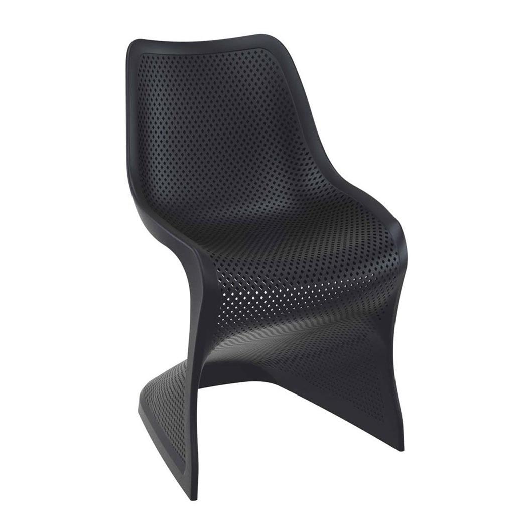Cadeira de Visita CALIMA, Design Exclusivo, Plástico Resistente, Cor Preto
