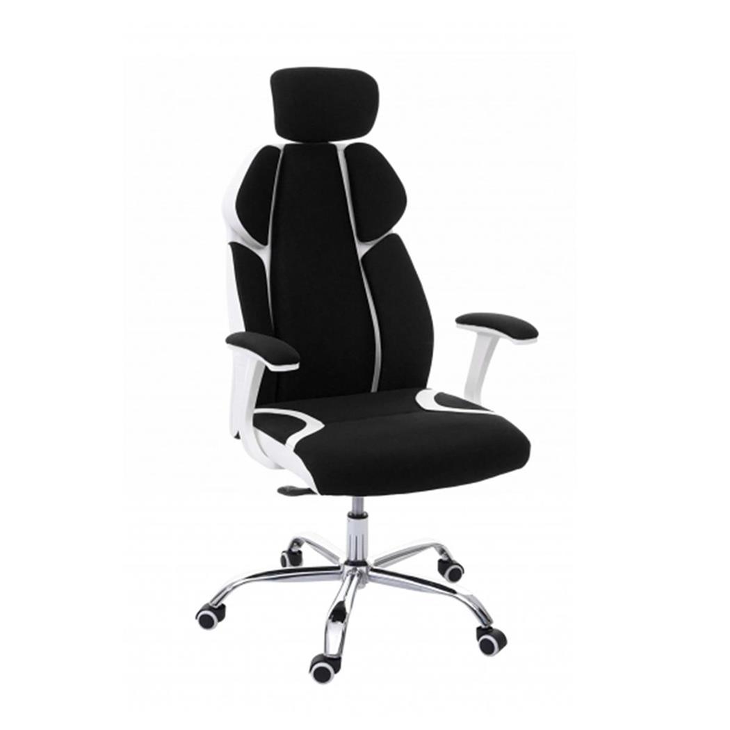 Cadeira de Escritório TUXON WHITE, Apoia Cabeças, Ajustes Avançados, Cor Preto