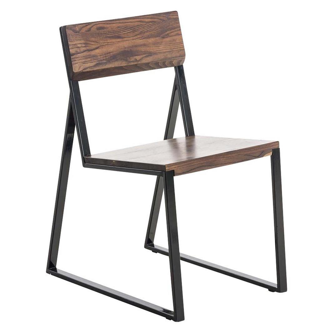 Cadeira de Visita TAIWAN, Design Elegante, Fabrico de Madeira, Cor Nogueira