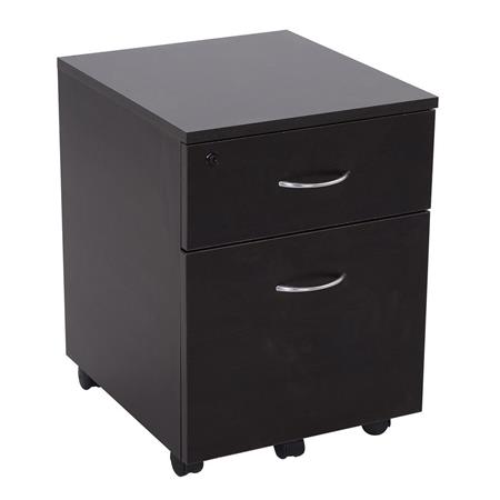 DEMO# Arquivador Com Rodas JANE, 2 Gavetas, Dimensões 40x44x54.6 cm, Madeira, Cor Preto