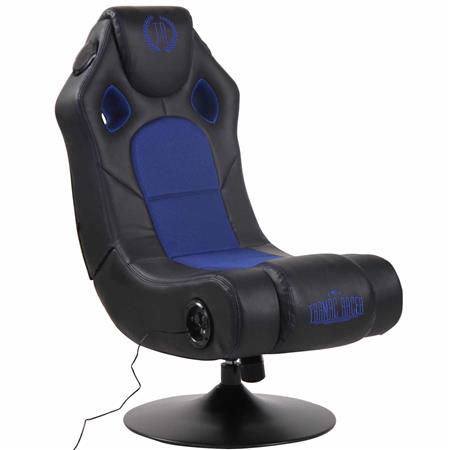Cadeira Gaming TAUKEN, Subwoofer Integrado, Curvatura Ergonómica, Em Pele, Azul