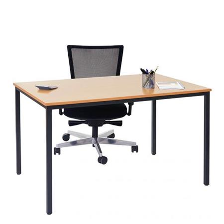 Mesa de Escritório LODY, Dimensões 160x80x75cm, Estrutura Metálica, Em Madeira, Castanho