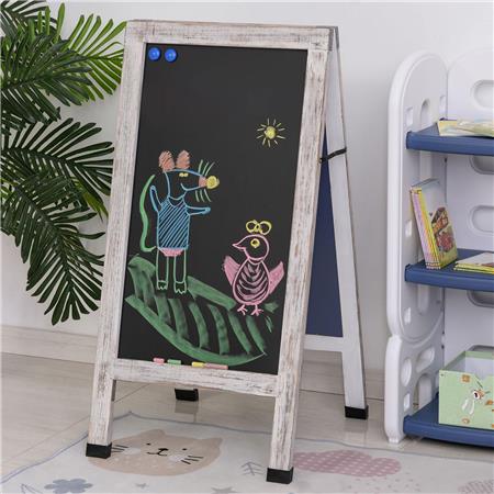 Quadro magnético MILEY, 51x58x98,5 cm, Modelo Dobrável, Em Madeira, Cor Branca