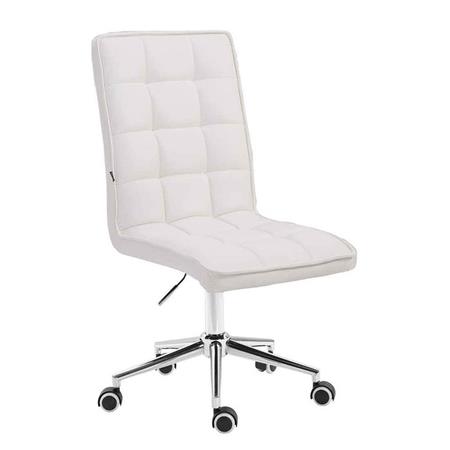 Cadeira de Escritório FIRAS, Design Exclusivo, Altura Ajustável, Cor Branco