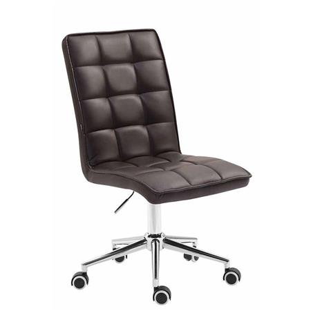 Cadeira de Escritório FIRAS, Design Exclusivo, Altura Ajustável, Cor Castanho