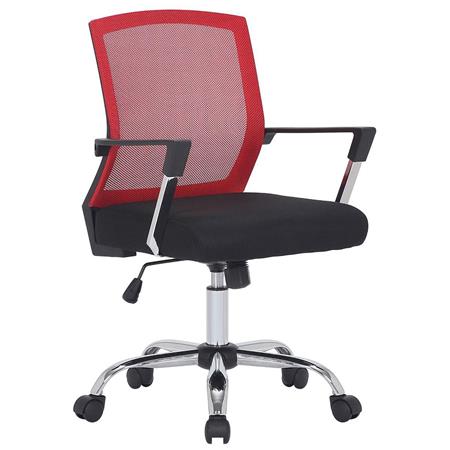 Cadeira de Escritório SUEL, Estructura Metálica, Malha Respirável, Cor Vermelho