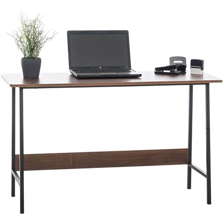 Mesa de Escritório MINT, 120x45x71 cm, Em Metal e Madeira, Cor Castanho Escuro