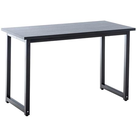 Mesa Para Computador LEDA, 120x60x75 cm, Madeira e Metal, Cor Preto