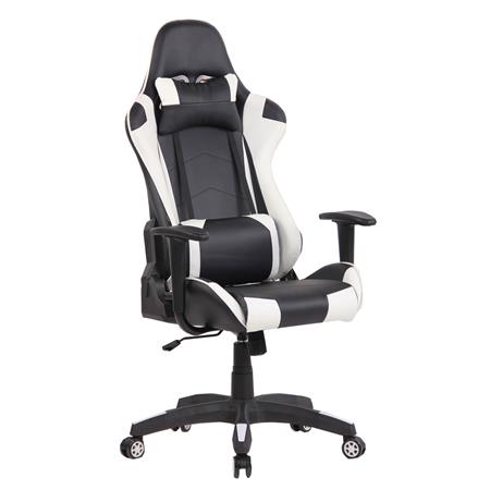 Cadeira Gaming DARIUS, Almofadas Integradas, Mecanismo Balanço, Pele, Branco