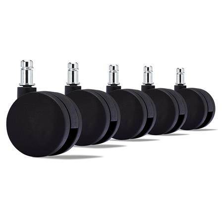 Lote 5 Rodas, 11x50mm, Design Elegante, Excelente Acabamento, Cor Preto