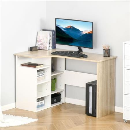 Mesa de Escritório BOXON, Estantes Laterais, 120x70x75 cm, Em Madeira