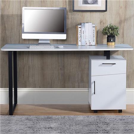 Mesa de Escritório MAGNOLIA, Design Moderno, 150x60x76 cm, Madeira, Branco