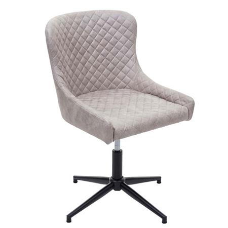 Cadeira de Visita DEVAN, Design Moderno, Base Resistente, Pele, Cinza 