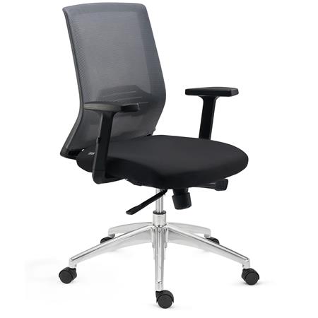 DEMO# Cadeira Ergonómica MIAMI PRO, Mecanismo Reclinação, Braços Ajustáveis, Cómoda e Ampla, Cor Cinza