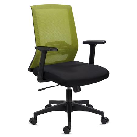 Cadeira de Escritório MIAMI, Suporte Lombar, Braços Ajustáveis, Cómoda e Ampla em Cor Verde
