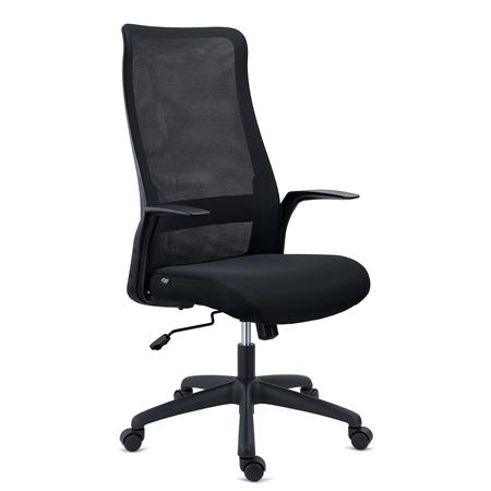 Cadeira de Escritório SIERRA, Assento Respirável, Suporte Lombar, Apoia Braços de Design, Em Preto