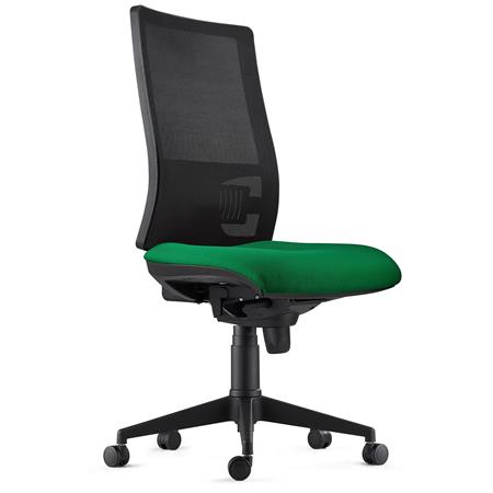 DEMO# Cadeira Ergonómica EMERSON, Sem Apoia Braços, Suporte Lombar Ajustável, Em Verde