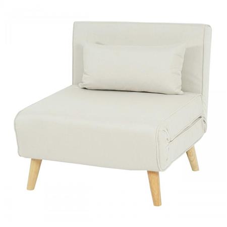Sofá PRETTY, Conversível em Cama, Acolchoamento Espesso, em Tecido, cor Creme