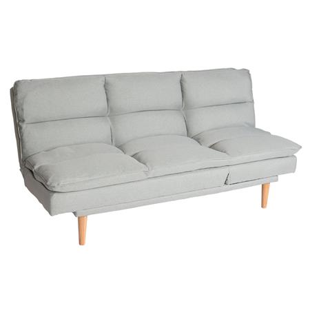 Sofá de 3 lugares MENDIX, Conversível em Cama, Prático e Versátil, em Tecido, cor Cinzento Claro