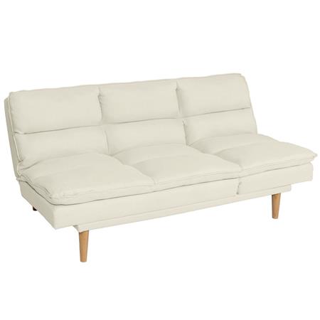 Sofá de 3 lugares MENDIX, Conversível em Cama, Prático e Versátil, em Tecido, cor Creme
