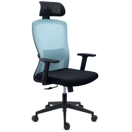 Cadeira de Escritório NOTE PRO, Apoia Cabeças, Suporte Lombar Ajustável, Uso 8h, em Tecido e Malha Respirável, em Verde