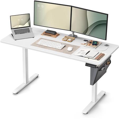 Mesa COHEN, Altura Regulável, 140x60x72-120 cm, em Branco