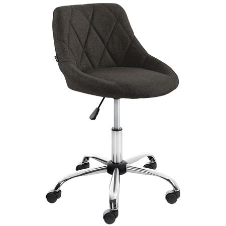 Cadeira de Escritório DOVER, Design Moderno e Elegante, Estrutura Metálica, em Tecido, cor Cinzento Escuro