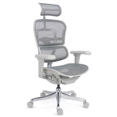 Cadeira Ergonómica ERGOULTRA, 100% Ajustável, Máximo Desempenho, Excelente Qualidade, em Tecido e Malha Respirável, em Cinzento
