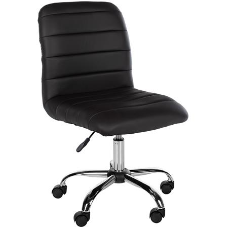 Cadeira de Escritório KIMU, Design Moderno e Confortável, em Pele, cor Castanho