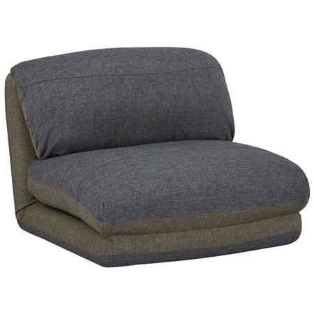 Sofá NANTES, Conversível em cama, Cómodo e Versátil, em Pano cor Verde e Cinzento