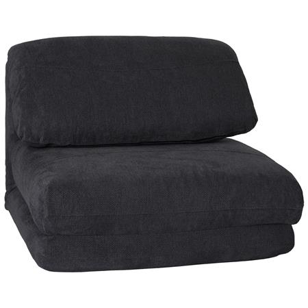 Sofá NANTES, Conversível em cama, Cómodo e Versátil, em Pano cor Cinzento escuro