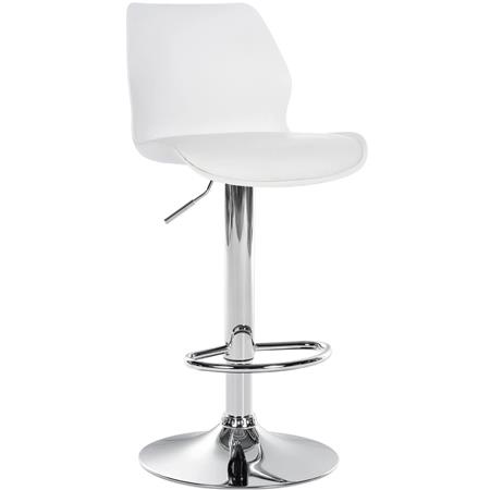 Banco de Escritório DALIAN, Moderno e Versátil, Revestido em Pele, Cor Branco