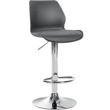 Banco de Escritório DALIAN, Moderno e Versátil, Revestido em Pele, Cor Cinzento