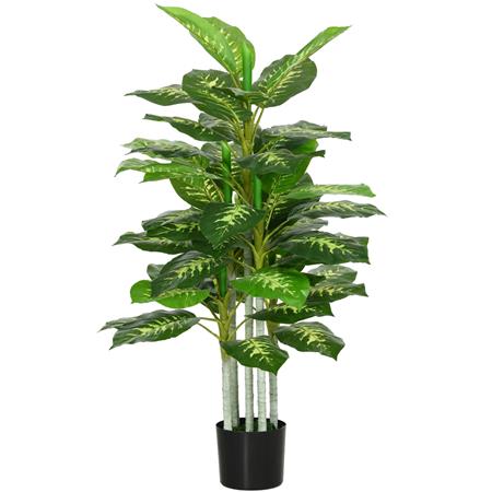 Planta de Escritório PALI, Altura 120 cm, Aglaonema Artificial com Vaso Incluido