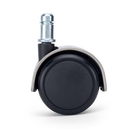 5x Rodas para Cadeira de Escritório COVER 11x50 mm, Acabamento Cromado, para Todo o tipo de superfícies, Cor Prateado